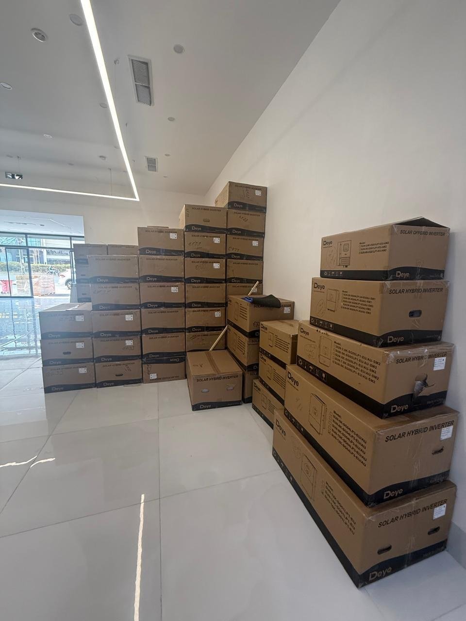 Ready products in showroom